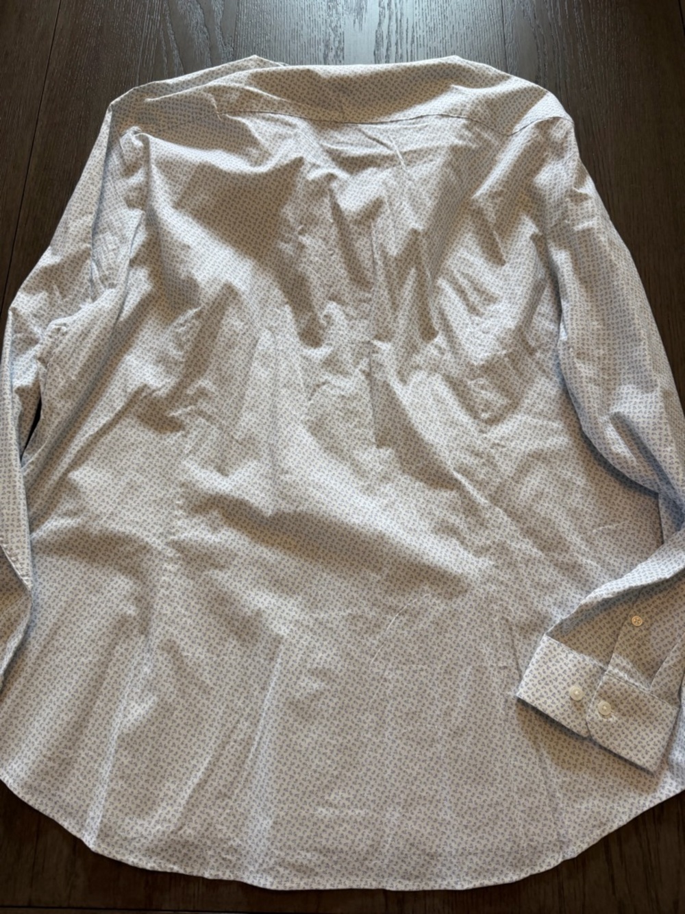 Express Men's Light Blue Micro-Pattern Dress Shirt slim IMX NWT - Picture 6 of 6
